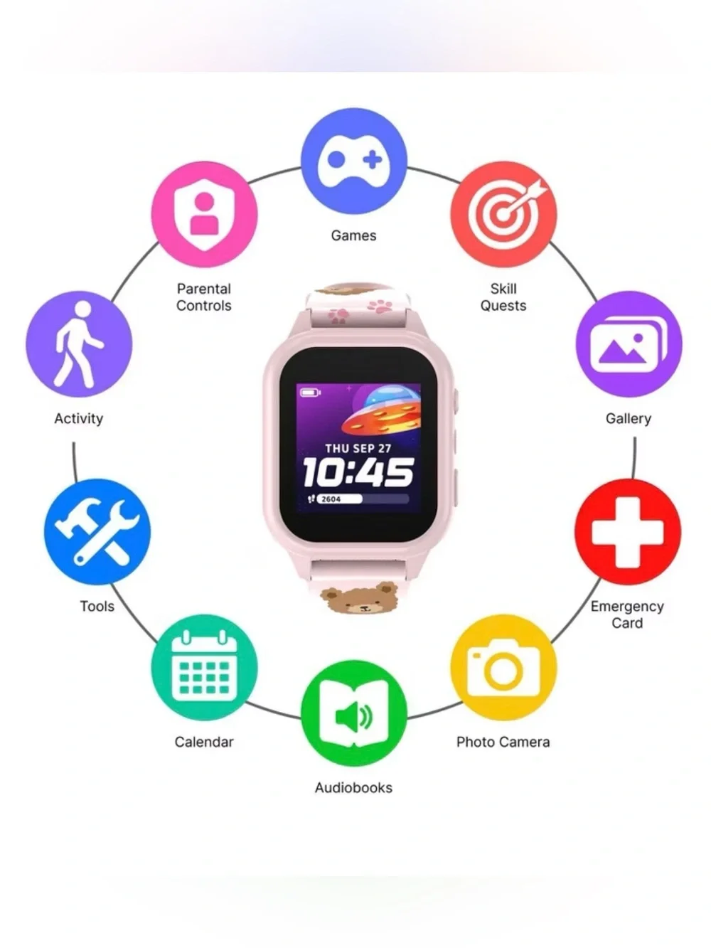 PlayZoom 4 Smartwatch with Camera - Teddy Bear ~ New